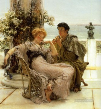Sir Lawrence Alma Tadema Painting - Courtship the Proposal Romantic Sir Lawrence Alma Tadema